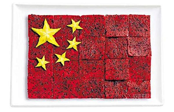 用食物組成的各國國旗 邊學知識邊享美味--置頂表情