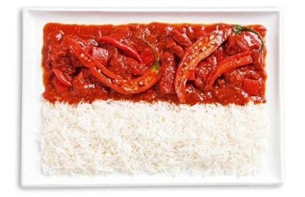 用食物組成的各國國旗 邊學知識邊享美味--置頂表情