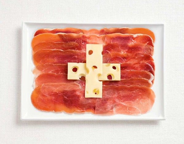 用食物組成的各國國旗 邊學知識邊享美味--置頂表情